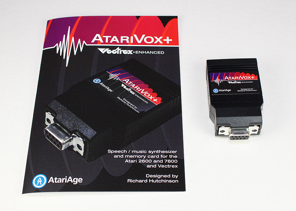 AtariVox+ alongside its printed manual