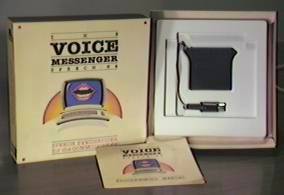 Voice Messenger packaging, manual, cartridge, and cable
