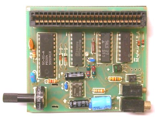 Model III circuit board with a Votrax SC-01-A speech synthesizer.