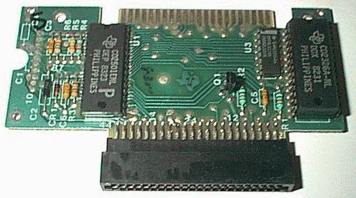 Speech synthesizer circuit board with two speech ROMs and the CD2501E LPC processor.
