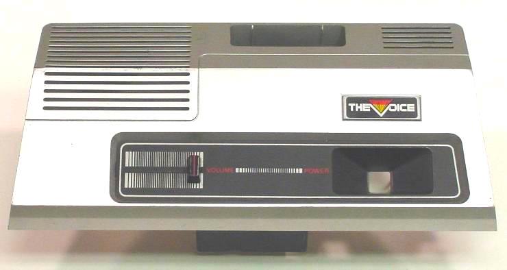 The Voice module, with speech volume slider and opening for the console power switch.