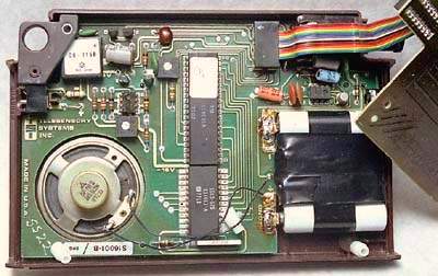 Speech+ internal electronics, including the speaker and speech circuitry.