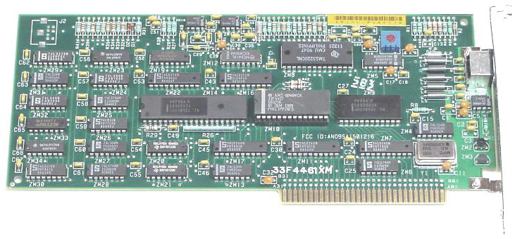 IBM PS/2 Speech Adapter ISA board, marked 33F4461XM, with its TMS5220CNL speech processor.