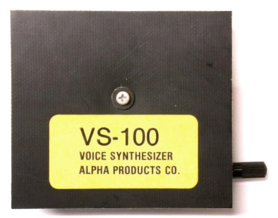 VS-100 enclosure with the Alpha Products label and side-mounted control.