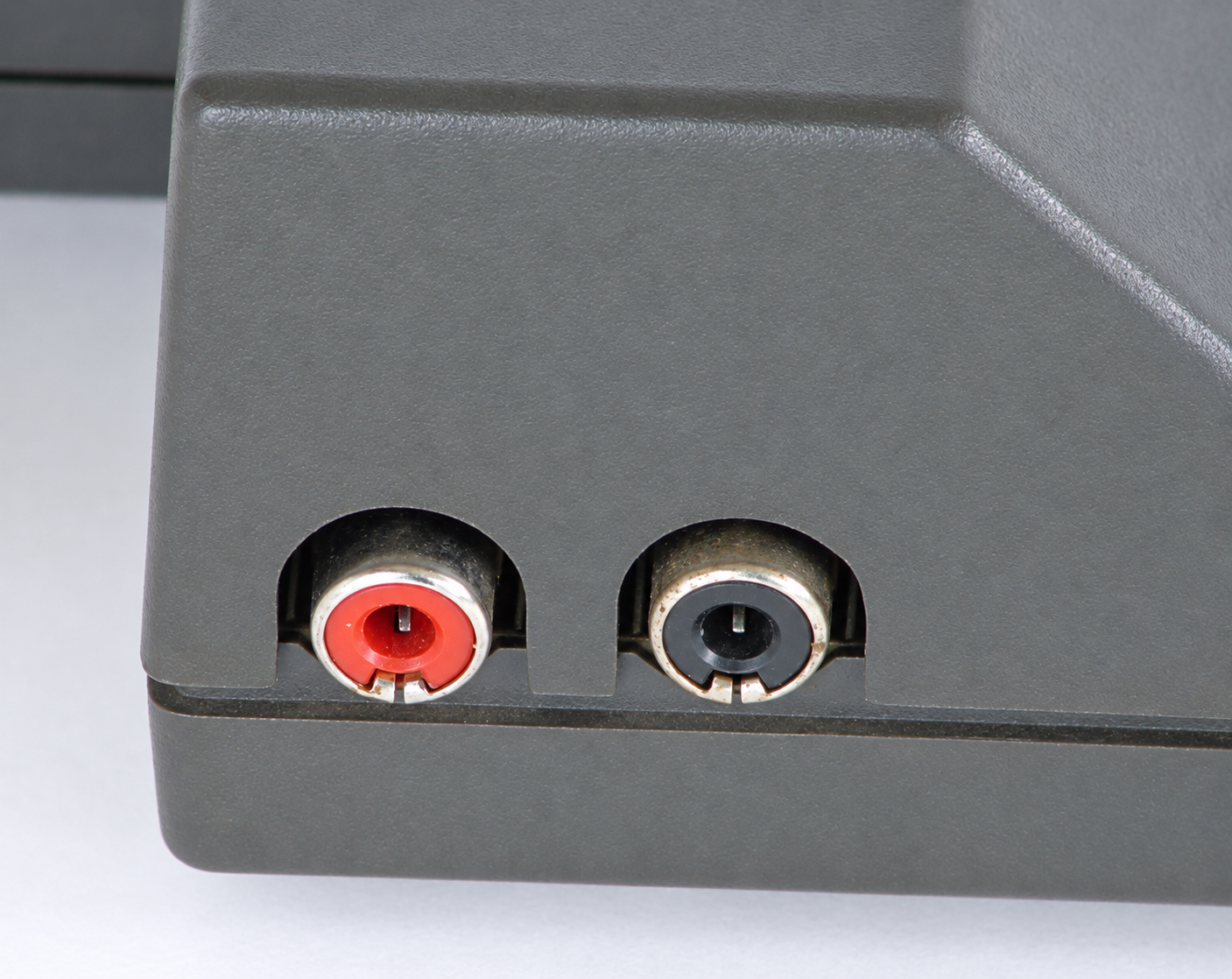 Audio input and output sockets