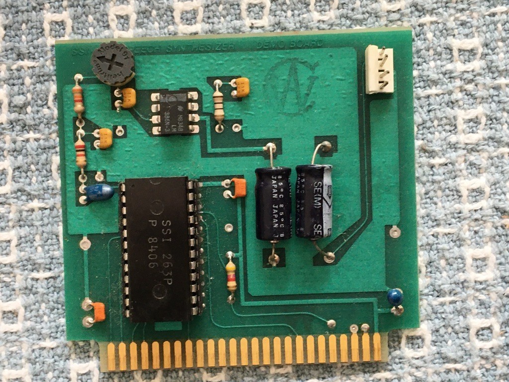 SSI-263 speech synthesizer demo board, component side