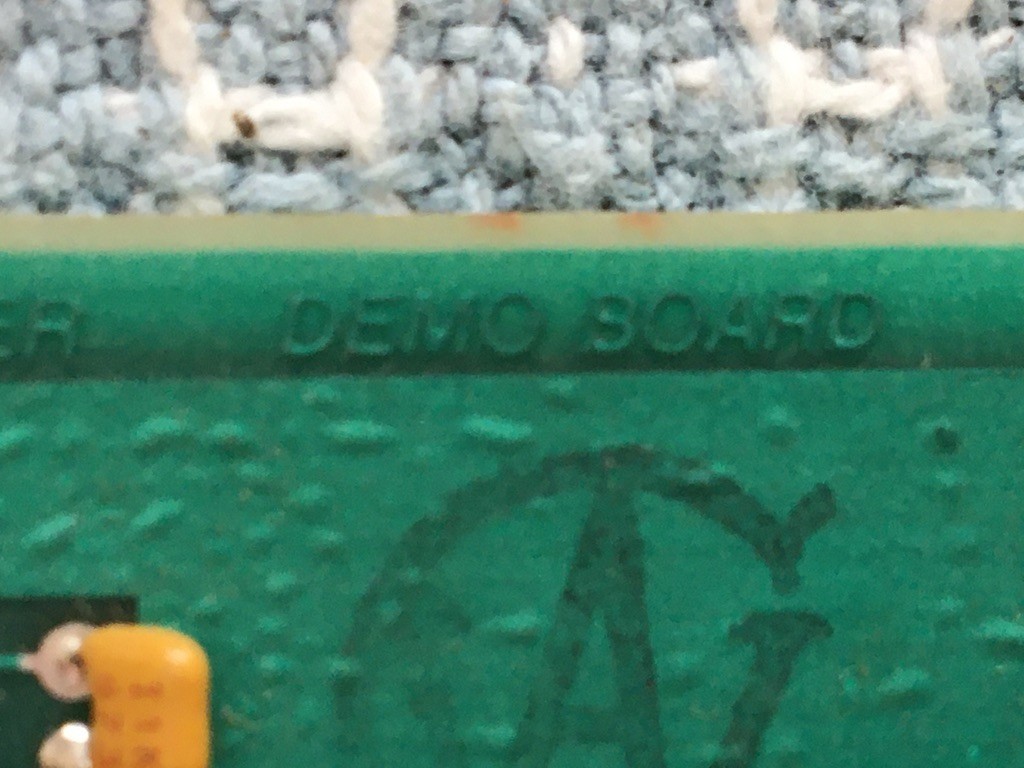 Demo Board marking on the printed circuit board