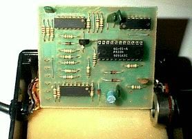 Circuit board with the Votrax SC-01-A and other IC markings removed